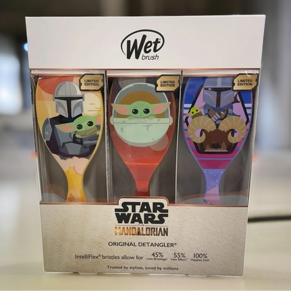 Wet Brush Limited Edition Star Wars Mandolorian Original Detangler For Hair-3PK
